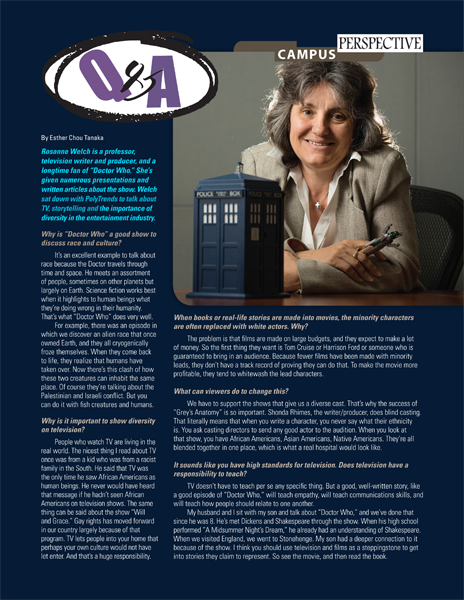 Q&A with Dr. Rosanne Welch from PolyTrends Magazine - Summer 2014