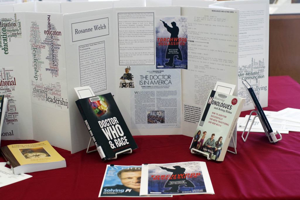 Stephens library display of Rosannes books