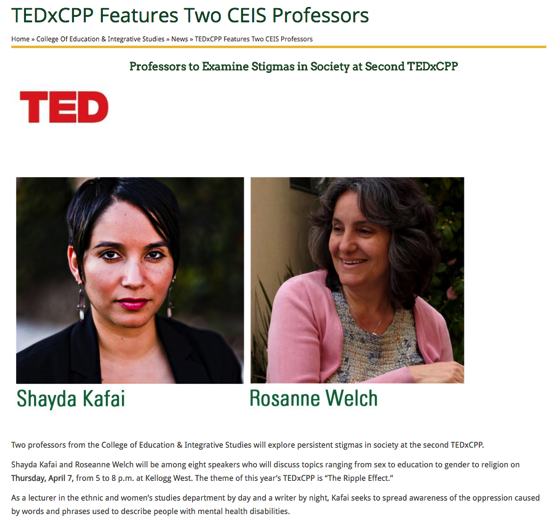 TEDxCPP Features Two CEIS Professors