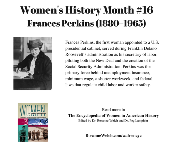 Women’s History Month – 16 in a series – Frances Perkins