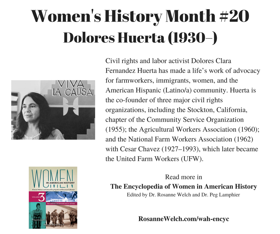 Women’s History Month – 20 in a series – Dolores Huerta