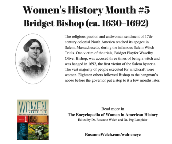Women’s History Month – 5 in a series – Bridget Bishop