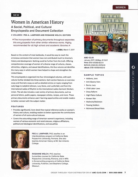 Women in American History : A Social, Political and Cultural Encyclopedia and Document Collection