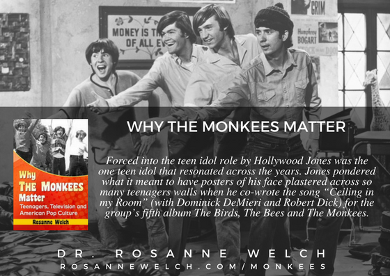 Quotes from “Why The Monkees Matter” by Dr. Rosanne Welch – 81 in a series – Davy the Teen idol