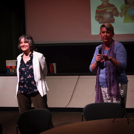 Dr. Peg Lamphier and Dr. Rosanne Welch present their talk, “Why this should be the last lecture you should sit through!” as part of the Last Lecture Series at Cal Poly Pomona.