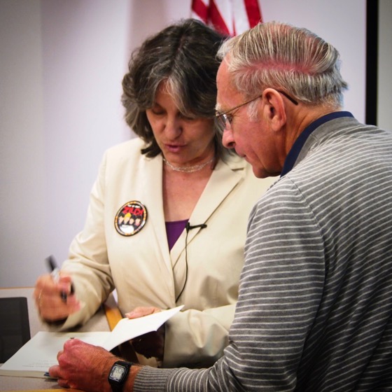 Signing books for readers at my presentation on “How The Monkees Changed Television” at Cal Fullerton Lunchtime Lectures 