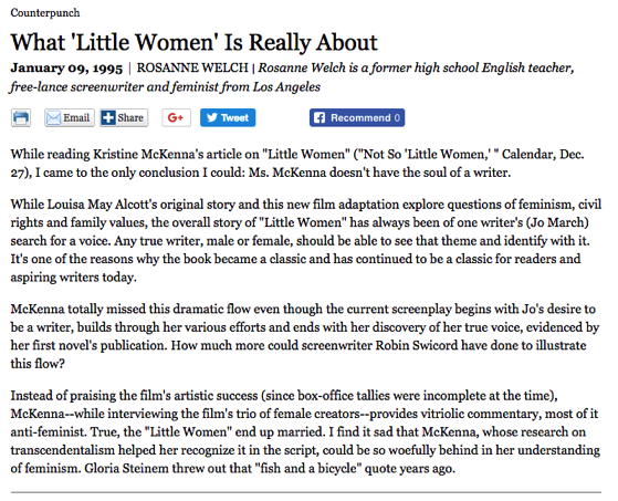 Today I Became a Citation: Little Women. Feminism and Me!