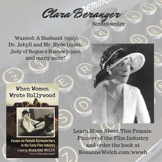 When Women Wrote Hollywood - 26 in a series - Clare Beranger