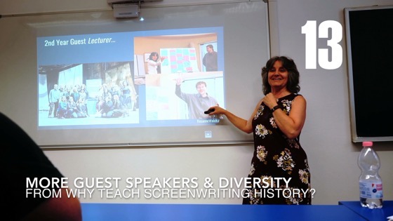 13 More Guest Speakers and Diversity from Why (and How) I Created a History of Screenwriting Course [Video] (1 minute 18 seconds)