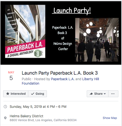 Join me at the Paperback L.A. #3 Anthology Launch Party, May 5, 2019 [Event]