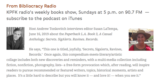 Paperback LA 3 on KPFK’s  Bibliocracy Radio with comments on “Hey, Hey, They Wrote The Monkees!”