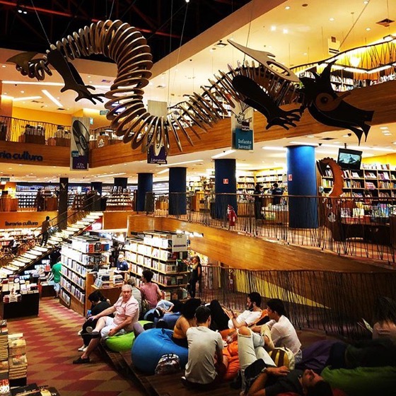 Livraria Cultura, Sao Paolo, Brazil via Instagram