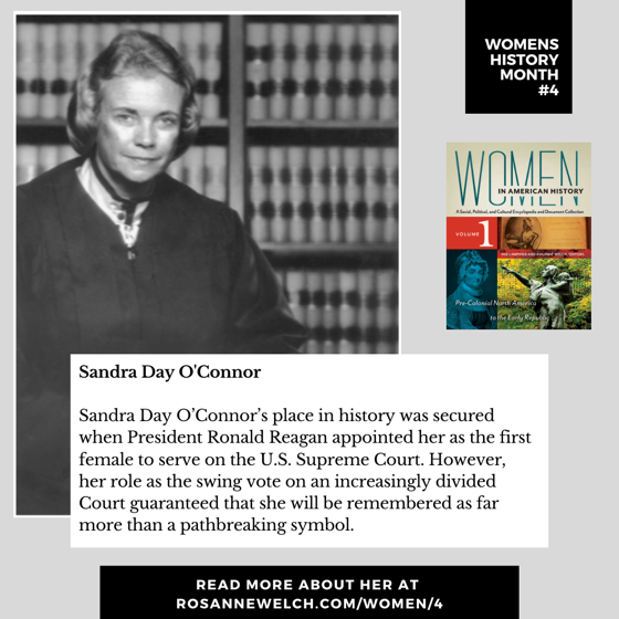 Women’s History Month 4: Sandra Day O’Connor