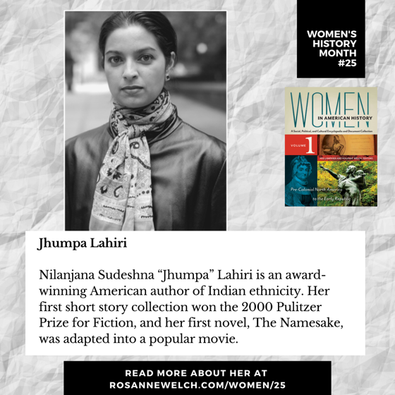 Women’s History Month 25: Jhumpa Lahiri