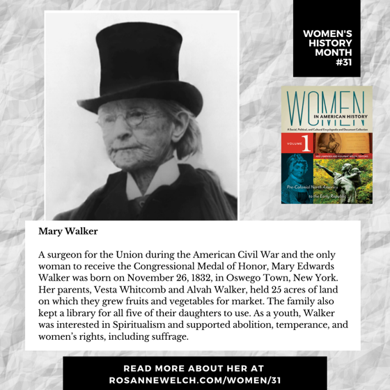 Women’s History Month 31: Mary Walker