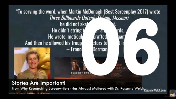 06 Stories Are Important! from Why Researching Screenwriters (has Always) Mattered [Video] (51 seconds)