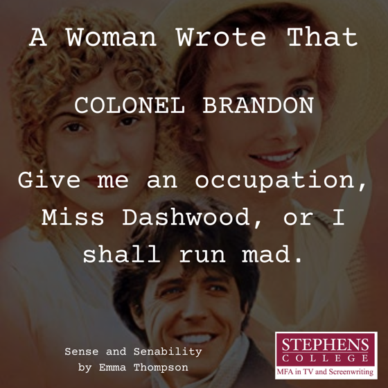 A Woman Wrote That – 5 in a series – Sense and Sensibility by Emma Thompson (1995)