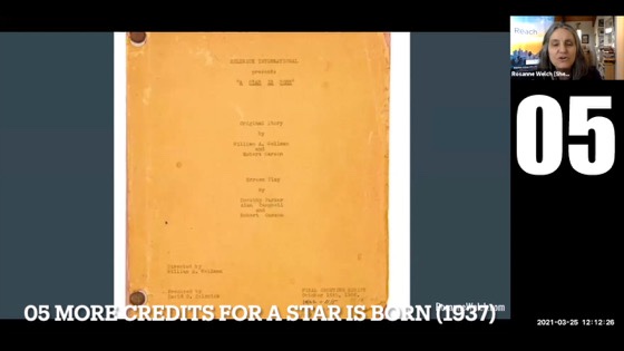 05 More Credits for A Star Is Born (1937) from “Female Creatives & A Star Is Born” [Video]