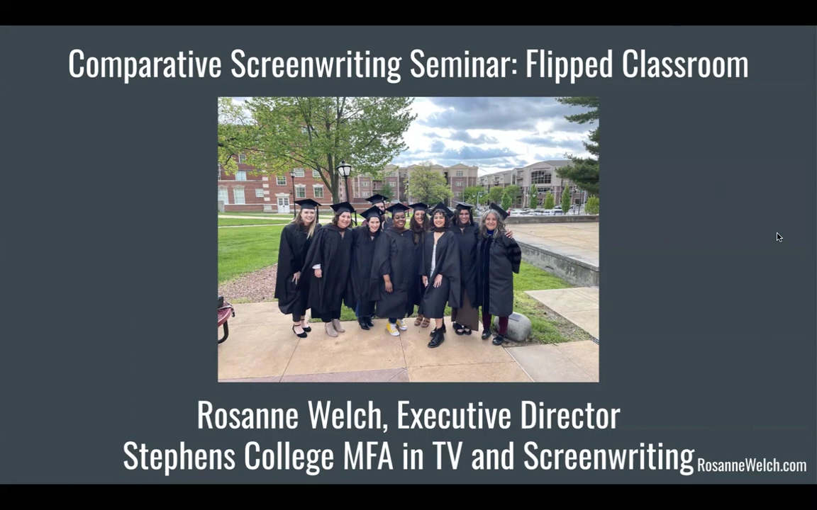 Flipping Your Classroom with Dr. Rosanne Welch – Screenwriting Research Network Working Group on Comparative Screenwriting [Video]