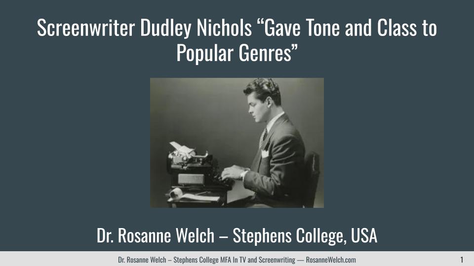 Stagecoach Dudley Nichols Autry Presentation.